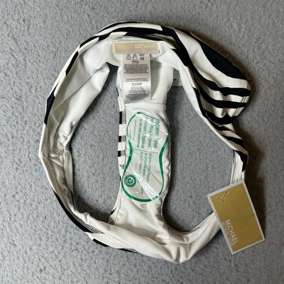 Michael Kors Swim Bikini Set Women S Black White Zebra Print Beach Pool Swim NEW - Picture 4 of 10